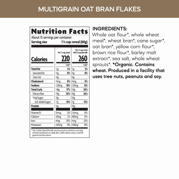 Nature's Path Multigrain Oat Bran Flakes Cereal