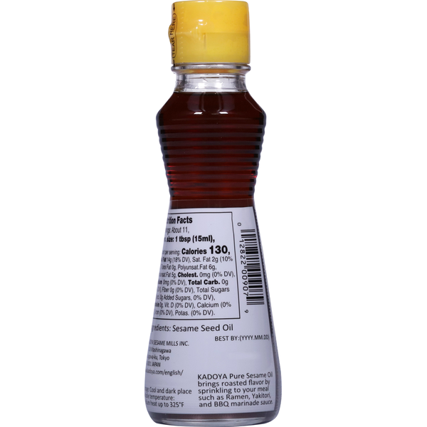 Kadoya Sesame Oil, Roasted, 100% Pure