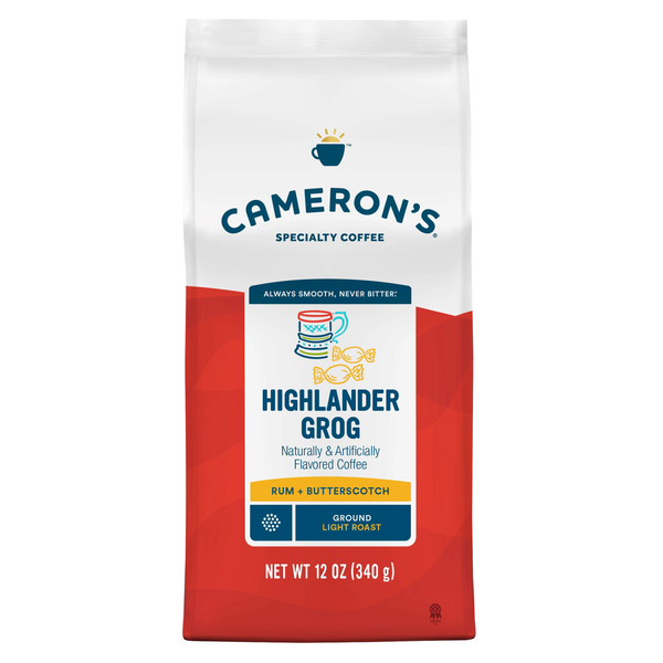 Cameron's Coffee, Bag, Flavored, Highlander Grog Light Roast Ground Coffee