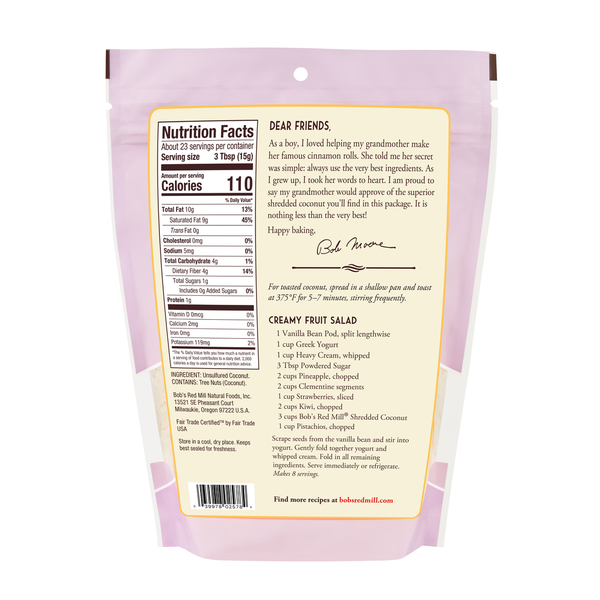 Bob's Red Mill Shredded Coconut, Unsweetened