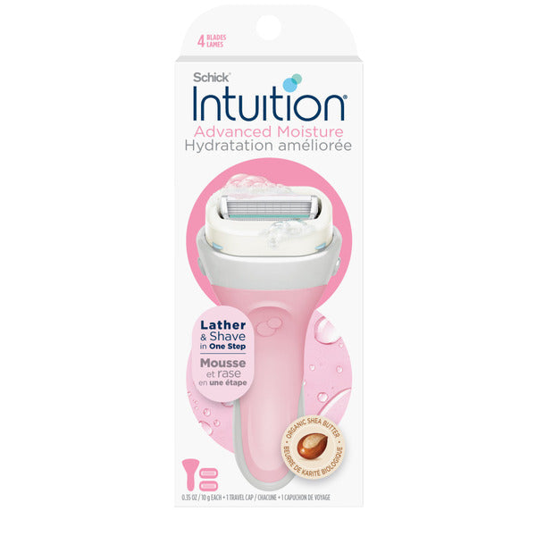 Schick Advanced Moisturizing Women’s Razor Handle Plus 2 Refill Razor Blade