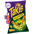 Takis Jalapeno 9.9 oz Sharing Size Bag, Pickled Jalapeno Flavored Hot Spicy Rolled Tortilla Chips