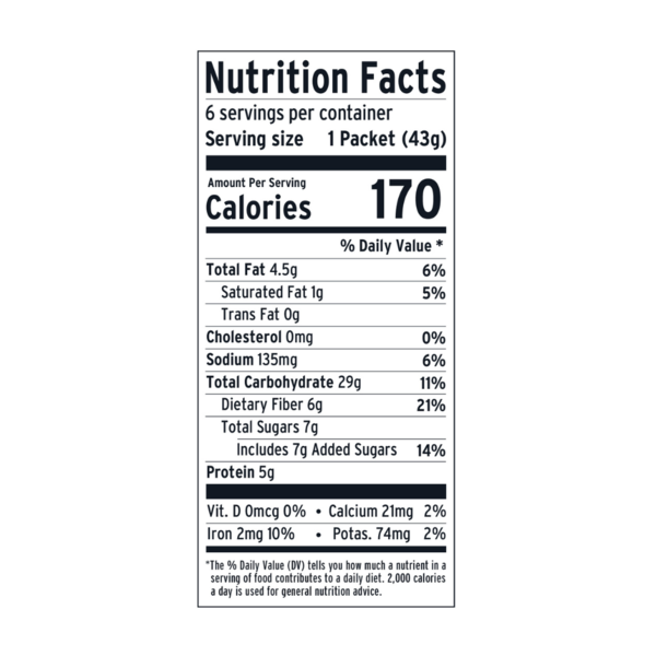 Purely Elizabeth Dark Chocolate Chunk Oatmeal Multipack, Prebiotic Fiber