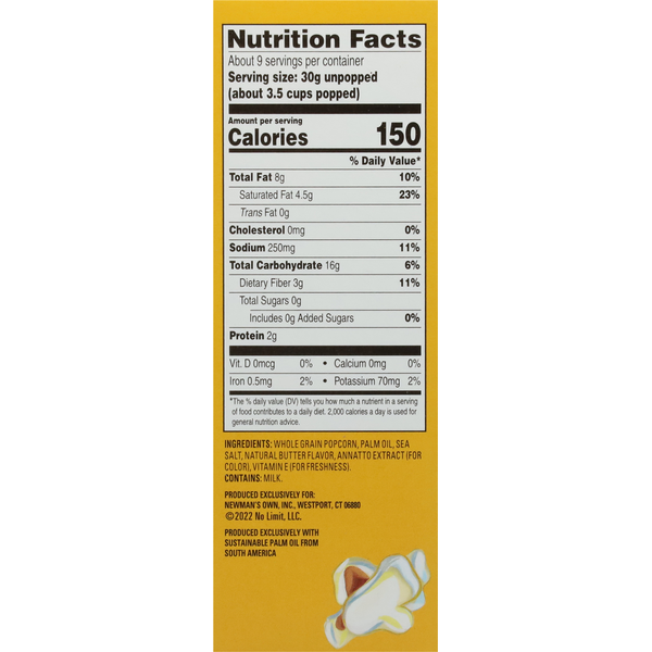 Newman's Own Microwave Popcorn, Butter