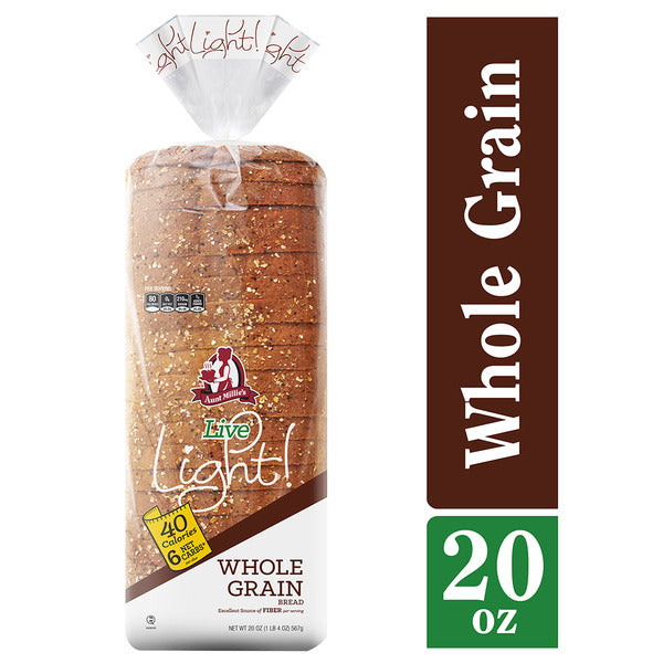 Aunt Millie's Live Light, Whole Grain Bread