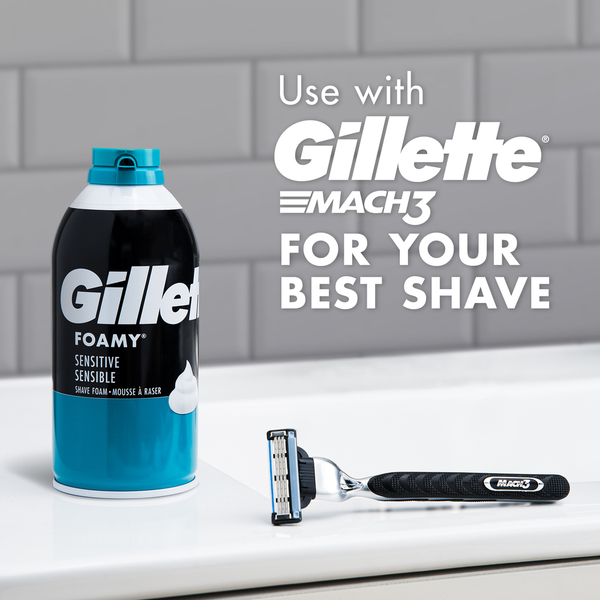 Gillette Foamy Sensitive Shave Foam For Men, Sensitive Skin