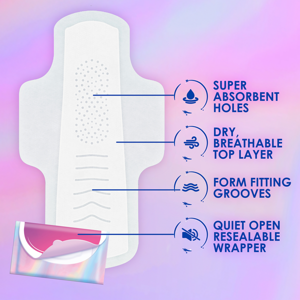 Always Pocket with FlexFoam Pads, Size 2, Heavy Flow, Wings