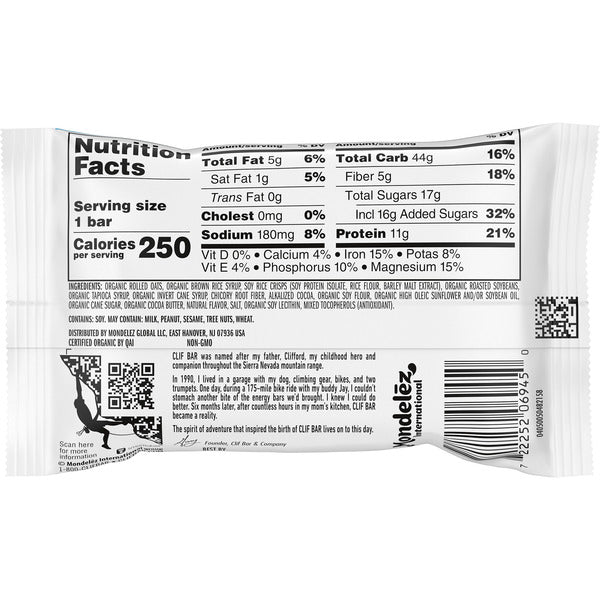 CLIF BAR Energy Protein Bars, Cookies & Creme, Non-Gmo 2.4 oz