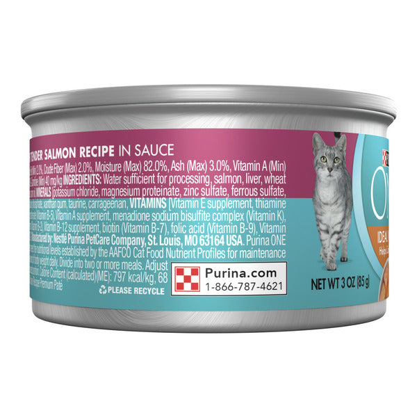 Purina ONE Natural Weight Control Wet Cat Food, Ideal Weight Tender Salmon Recipe
