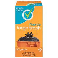 Simply Done Trash Bags, Flap Tie, Large️