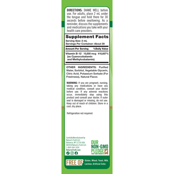 Nature's Truth Sublingual Liquid, Vitamin B-12