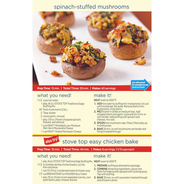 Kraft Stove Top Traditional Sage Stuffing Mix