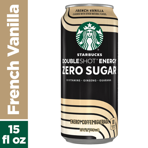 Starbucks Zero Sugar Doubleshot French Vanilla Iced Coffee Can