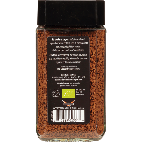 Mount Hagen Coffee, Organic, Fairtrade, Instant, Freeze-Dried
