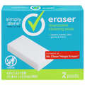 Simply Done Cleaning Pads, Disposable, Eraser - 4.6 x 2.4 x 1 in