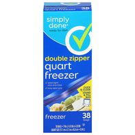 Simply Done Double Zipper Quart Size Freezer Bags️