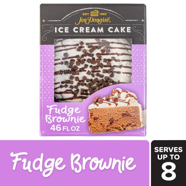 JON DONAIRE Fudge Brownie Ice Cream Cake, Serves 8