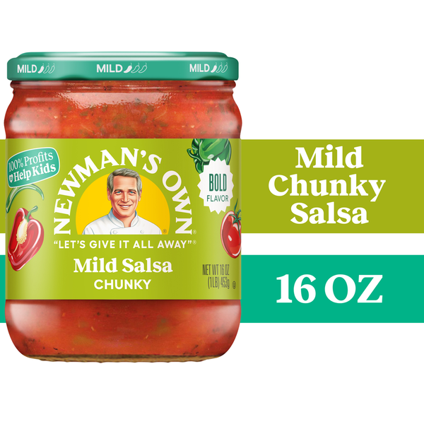 Newman's Own Salsa, Mild, Chunky, Bold Flavor