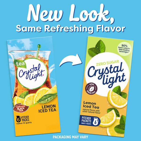 Crystal Light Lemon Iced Tea Naturally Flavored Powdered Drink Mix