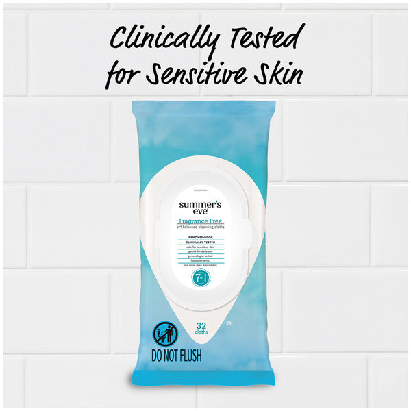 Summer's Eve Feminine Cleansing Wipes, Fragrance Free