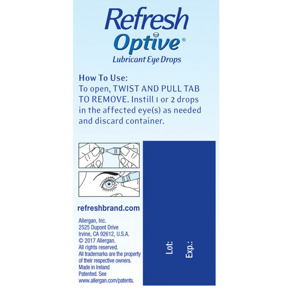 Refresh Optive Preservative-Free Artificial Tears Lubricant Eye Drops