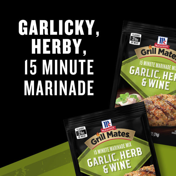 McCormick® GRILL MATES Garlic, Herb & Wine Marinade Seasoning Mix