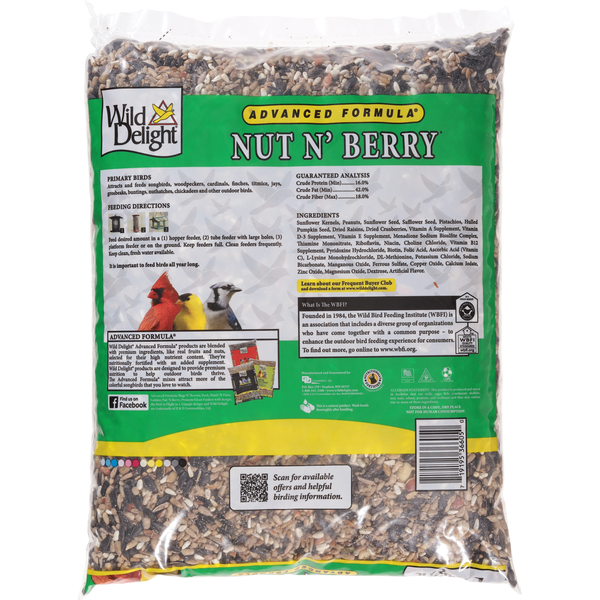 Wild Delight Wild Bird Food, Nut N' Berry, Advanced Formula