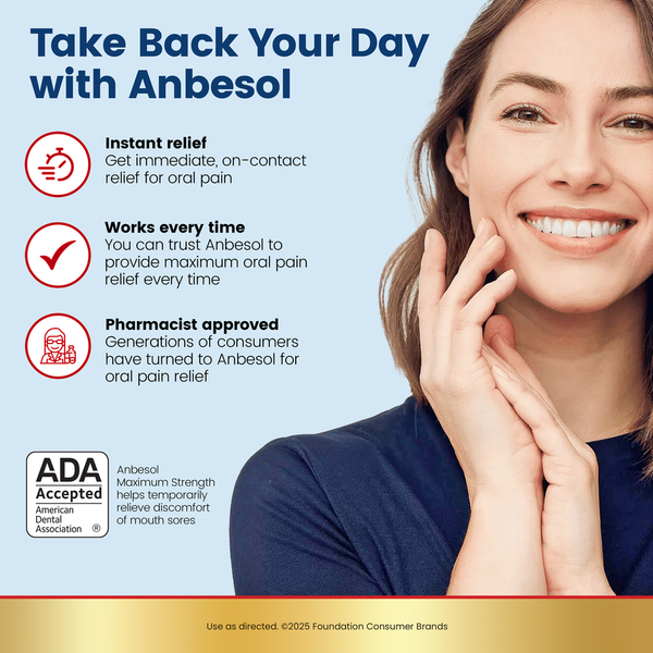 Anbesol Maximum Strength Liquid, Instant Oral Pain Relief