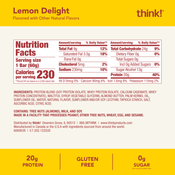 think! Lemon Delight Bar