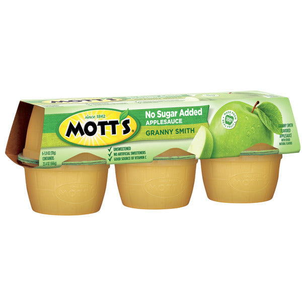Mott's Unsweetened Apple Sauce Cups, Granny Smith