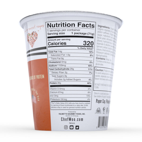 Chef Woo  Roasted Chicken Ramen Cup Noodles, 20g Protein