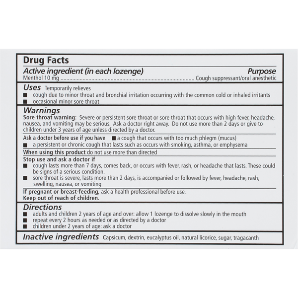 Fisherman's Friend Original Extra Strong Menthol Cough Suppressant/Oral Anesthetic Lozenges
