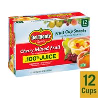 Del Monte Fruit Cup Snacks Cherry Mixed Fruit with...
️