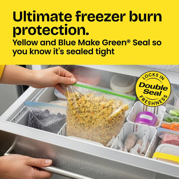 Glad Zipper Bag Extra Wide Seal Freezer Bags