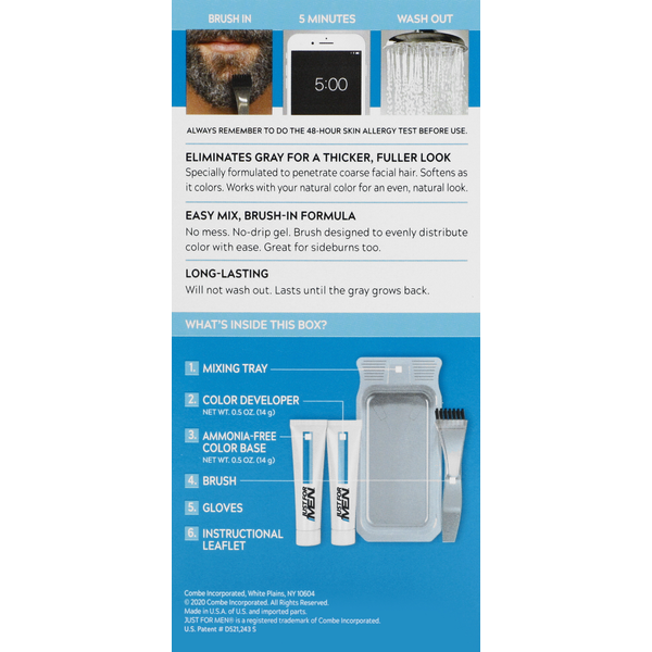 Just For Men Mustache & Beard, Darkest Brown M-50