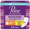 Poise Microliners, Incontinence Liners, 1 Drop Lightest Absorbency, Regular