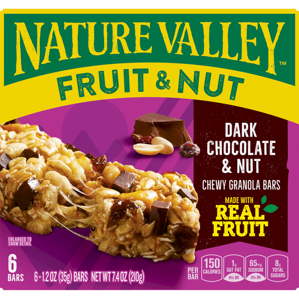 Nature Valley Dark Chocolate Nut Chewy Fruit and Nut Granola Bars