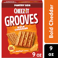 Cheez-It Grooves Bold Cheddar Cheese Crackers, Crunchy Snack Crackers, 9 oz