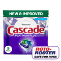 Cascade Platinum Plus Dishwasher Pods, Fresh