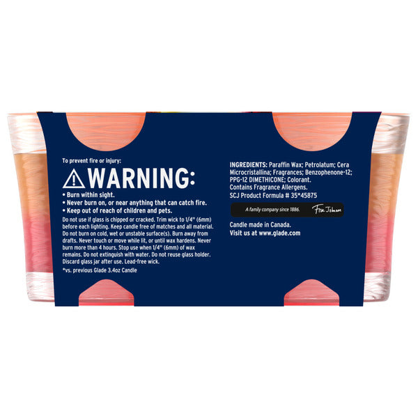 Glade 2in1 Single Wick Candles, Hawaiian Breeze + Vanilla Passionfruit