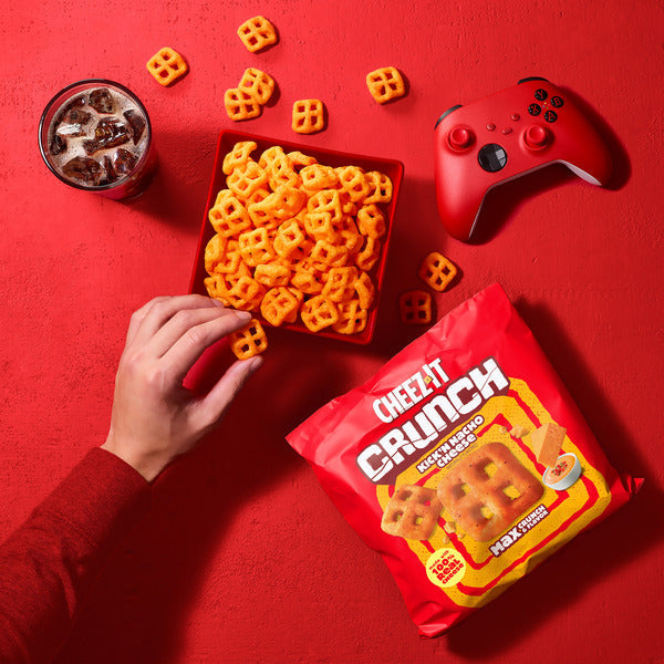 Cheez-It Crunch Kick'n Nacho Cheese Cheesy Baked Snacks, Lunch Snacks, 6.5 oz