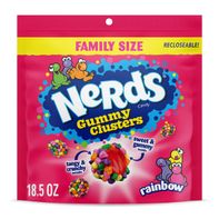 NERDS Gummy Clusters Candy Rainbow Crunchy And Gummy