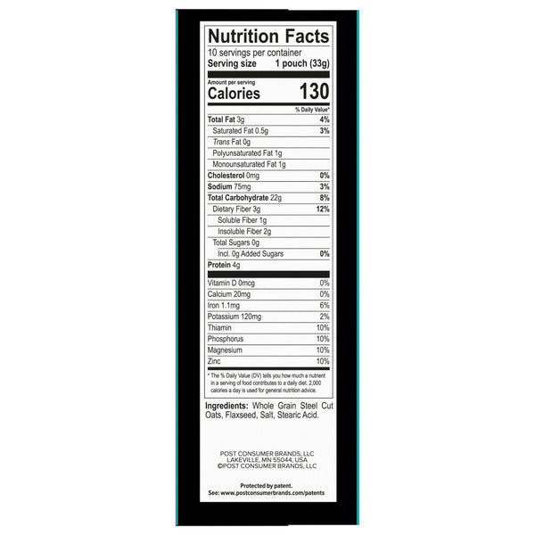 Better Oats Steel Cut Original Instant Oatmeal with Flax Seeds