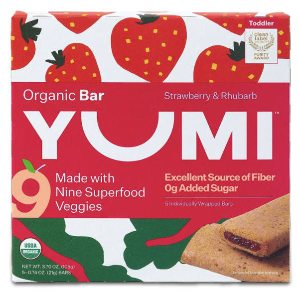 Yumi  Strawberry & Rhubarb Organic Bar