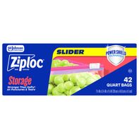 Ziploc Storage Slider Quart Bags, Power Shield™ Te...
️