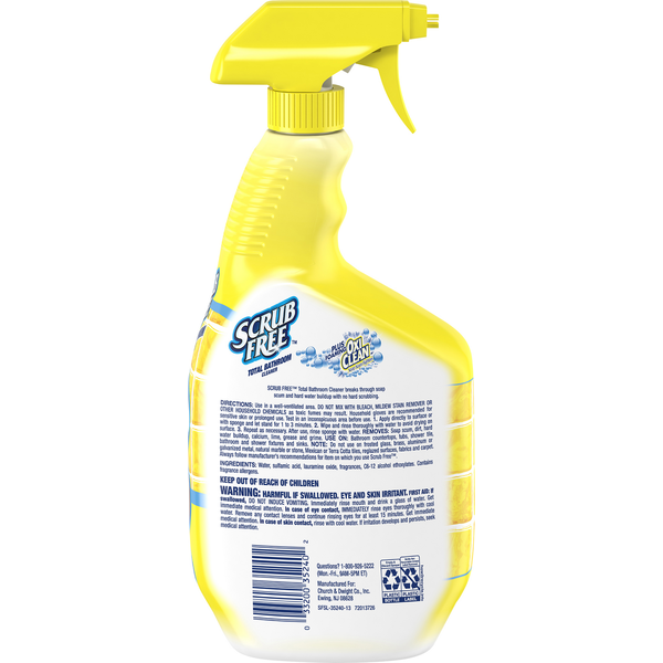Scrub Free Plus Foaming Oxi Clean Lemon Scent Total Bathroom Cleaner
