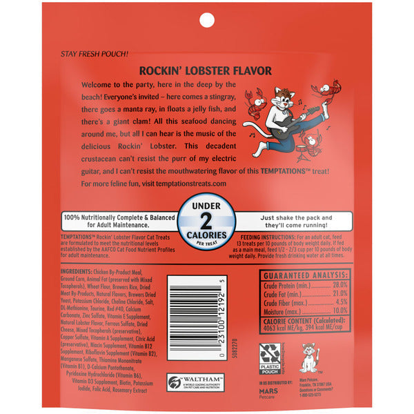 TEMPTATIONS Classic Crunchy and Soft Cat Treats, Rockin’ Lobster Flavor