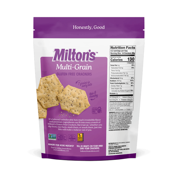 Milton's Gluten Free Crackers, Multigrain