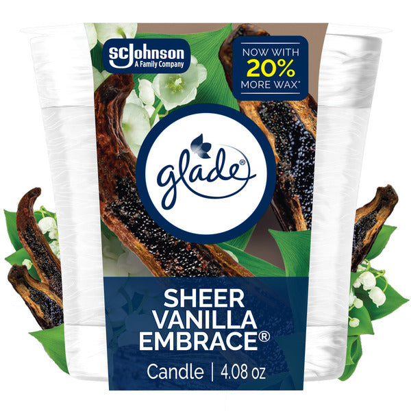 Glade Single Wick Candle, Sheer Vanilla Embrace