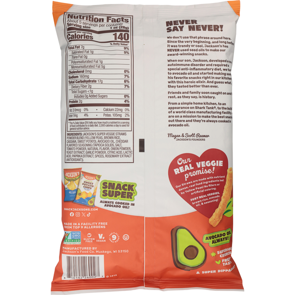 Jackson's Super Cheddar Veggie Straws